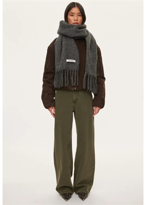 Hero scarf Dark Grey Melange Oval Square 